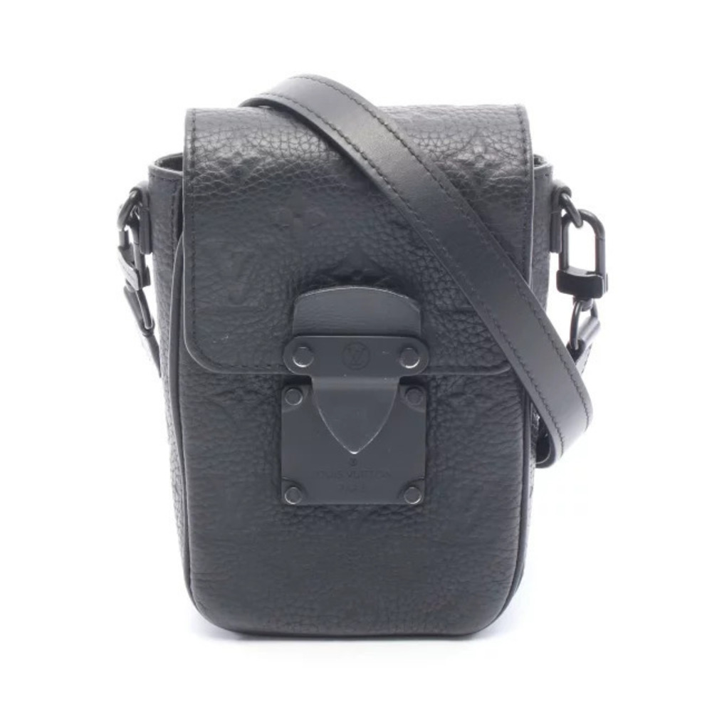 Louis Vuitton S Lock Vertical Wallet Taurillon Shoulder Bag Leather Noir Black